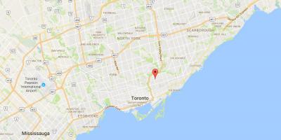 Mapa de Pape Poble districte de Toronto