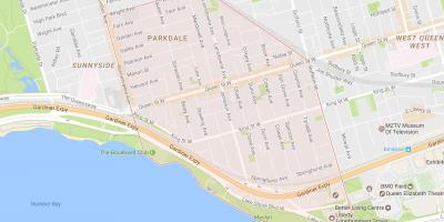 Mapa de Parkdale barri de Toronto