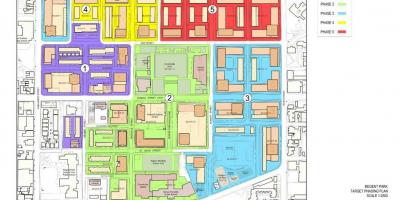 Mapa de Revitalització pla Regent Parc de Toronto