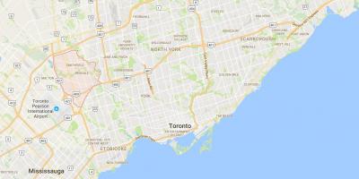 Mapa de Rexdale districte de Toronto