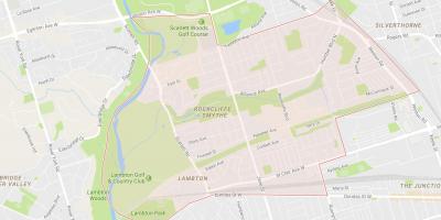 Mapa de Rockcliffe–Smythe barri de Toronto