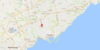 Mapa de la Roureda–Vaughan districte de Toronto