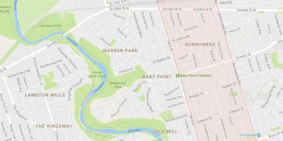 Mapa de Runnymede barri de Toronto