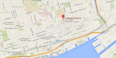 Mapa de Sant Miquel de la Cathedrale de Toronto visió general