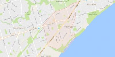 Mapa de Scarborough Poble, barri de Toronto