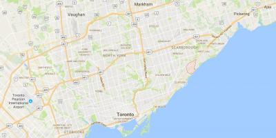 Mapa de Scarborough Poble districte de Toronto