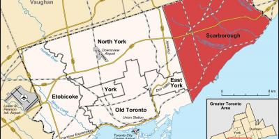 Mapa de Scarborough Toronto