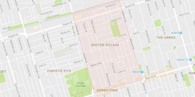 Mapa de Seaton Poble, barri de Toronto