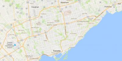 Mapa de Steeles districte de Toronto