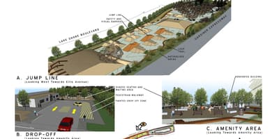 Mapa de Sunnyside bike park Toronto salt de línia