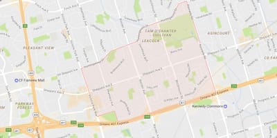 Mapa de Situació O'Shanter – Sullivan barri de Toronto