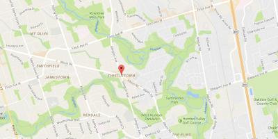 Mapa de Thistletownneighbourhood barri de Toronto