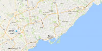 Mapa de Thorncliffe Parc del districte de Toronto