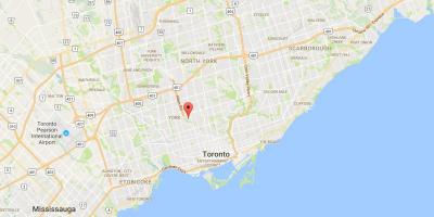 Mapa de Tichester districte de Toronto