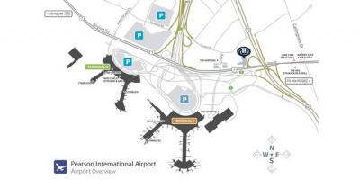 Mapa de Toronto l'aeroport de pearson visió general