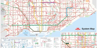 Mapa de Toronto bus