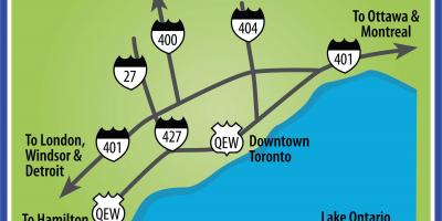 Mapa de carreteres de Toronto