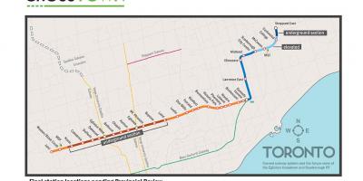 Mapa de Toronto metro de la línia 5 Eglinton