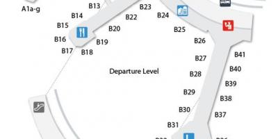 Mapa de Toronto Pearson a l'aeroport d'arribada a nivell de terminal 3
