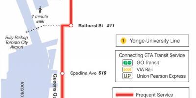Mapa de tramvia de la línia 509 Harbourfront