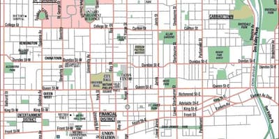Mapa de la Universitat de Toronto, Canadà