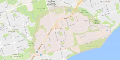 Mapa de West Hill barri de Toronto