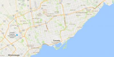Mapa de Westminster–Branson districte de Toronto