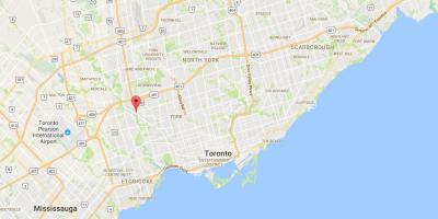Mapa de Weston districte de Toronto