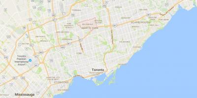 Mapa de Willowdale districte de Toronto