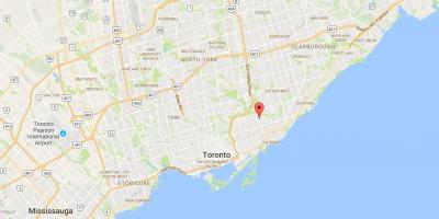 Mapa de Woodbine Heightsdistrict Toronto