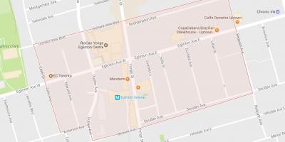 Mapa de Yonge i Eglinton barri de Toronto
